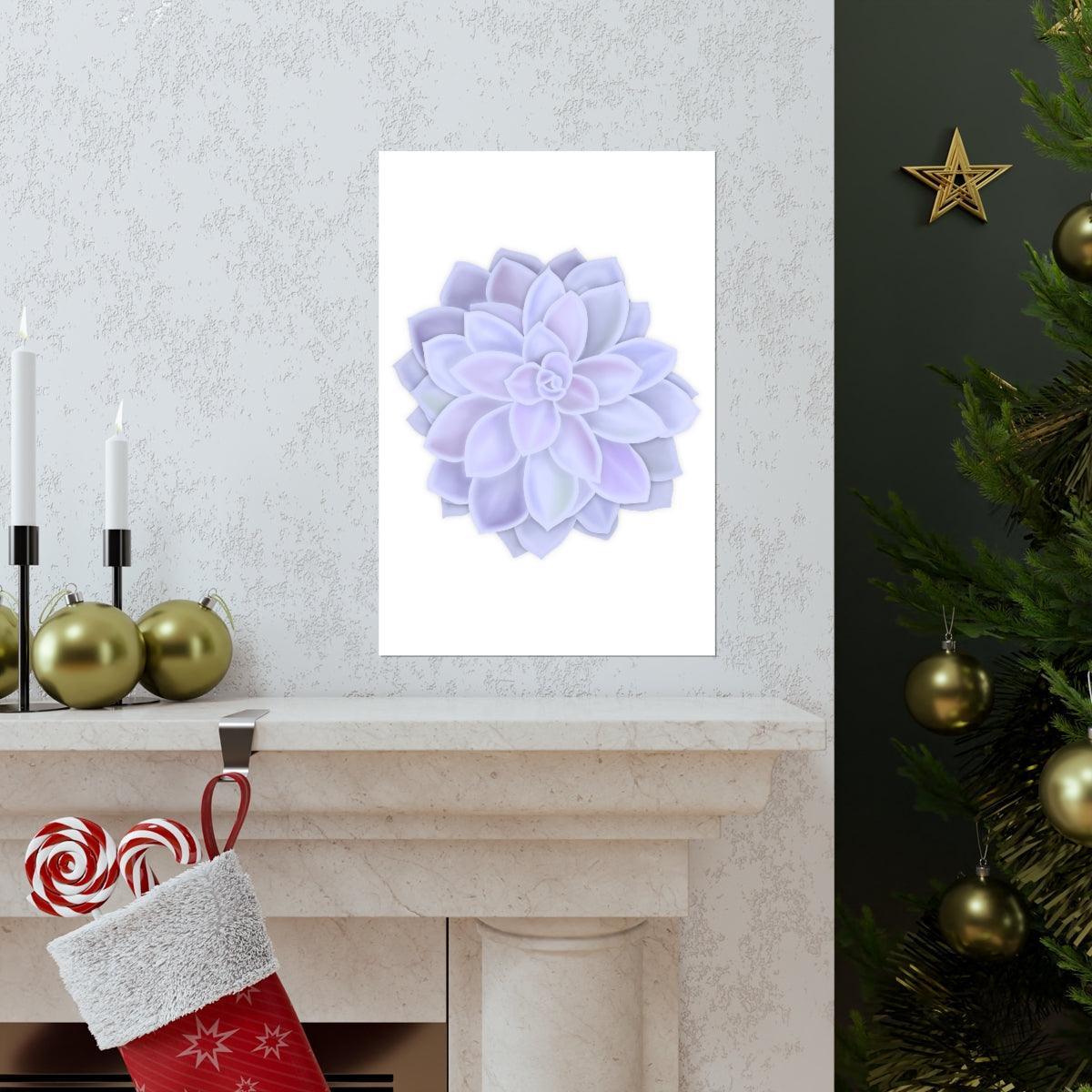 Graptopetalum Murasaki Succulent Botanical Print – Unframed Wall Art