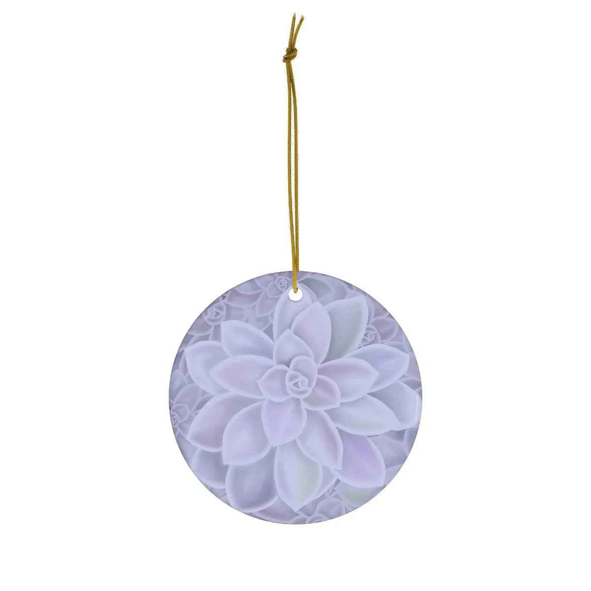 Echeveria Violet Queen Succulent Ceramic Ornament – Holiday Collection