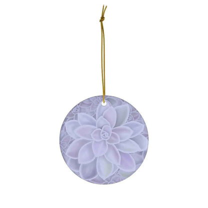 Echeveria Violet Queen Succulent Ceramic Ornament – Holiday Collection