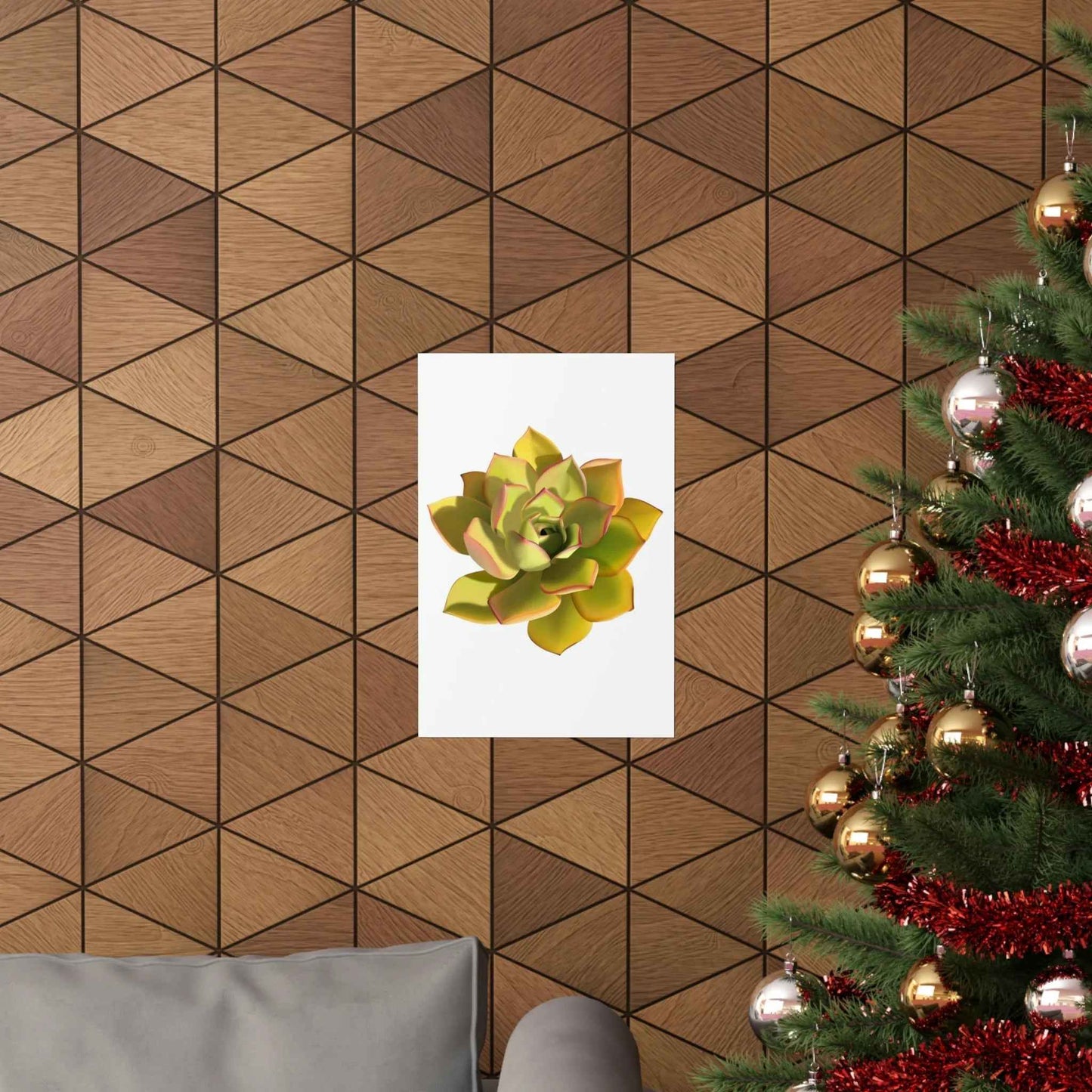 Noble Aeonium Succulent Botanical Print – Unframed Wall Art