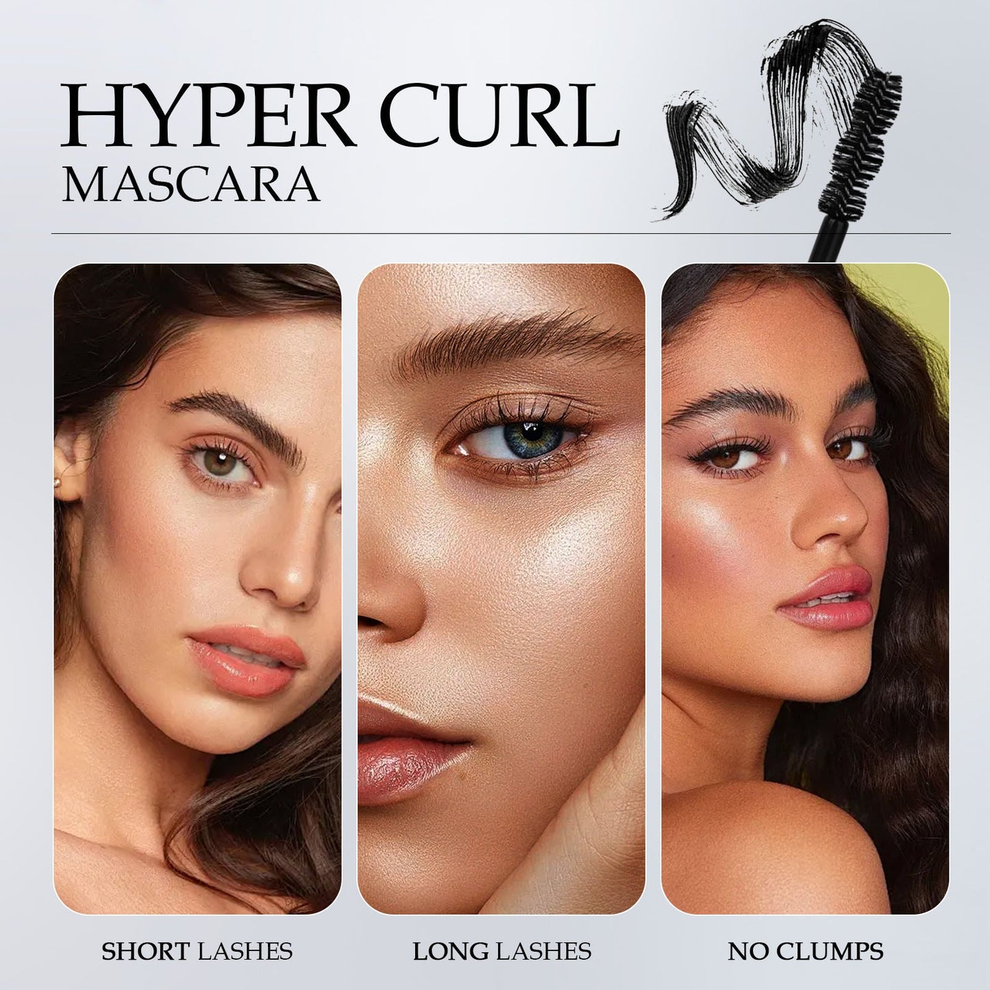 2pcs Las Chicas 12-hour Long-lasting Waterproof 10ml Ultra Volumizing Lengthening Hyper Curl Mascara Black