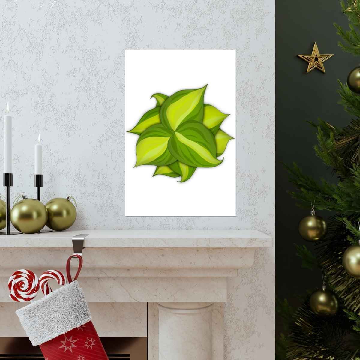 Philodendron Brasil Botanical Print – Unframed Wall Art