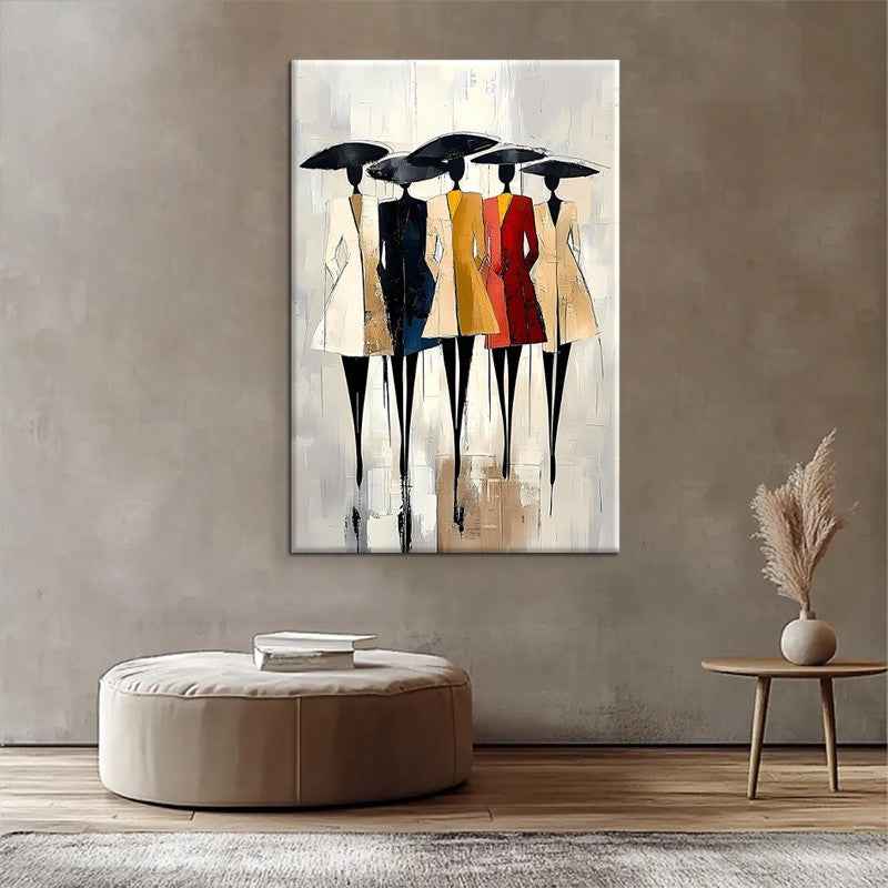 Hand-Painted Oil Paintings On Canvas Abstract African Woman Painting Wall Picture For Living Room Home Decor Art No Framed