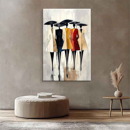Hand-Painted Oil Paintings On Canvas Abstract African Woman Painting Wall Picture For Living Room Home Decor Art No Framed