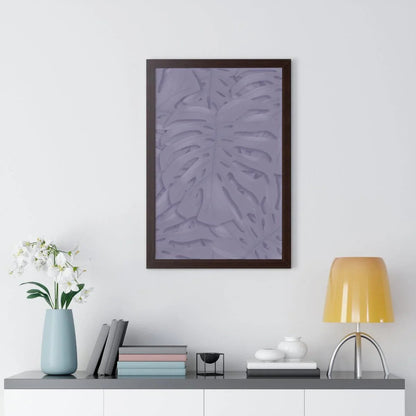 Violet Monstera Framed Print – Botanical Wall Art