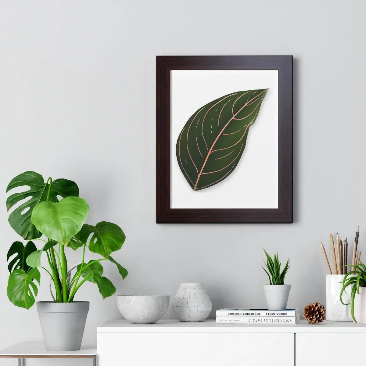 Aglaonema Rotundum Framed Print – Botanical Wall Art