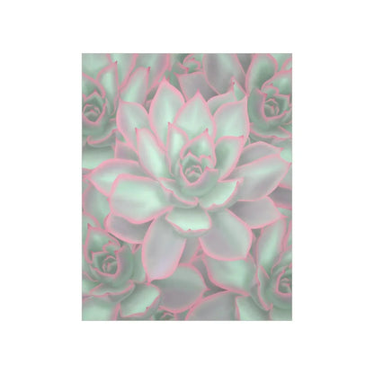 Echeveria Violet Queen Succulent Pattern Botanical Print – Unframed Wall Art