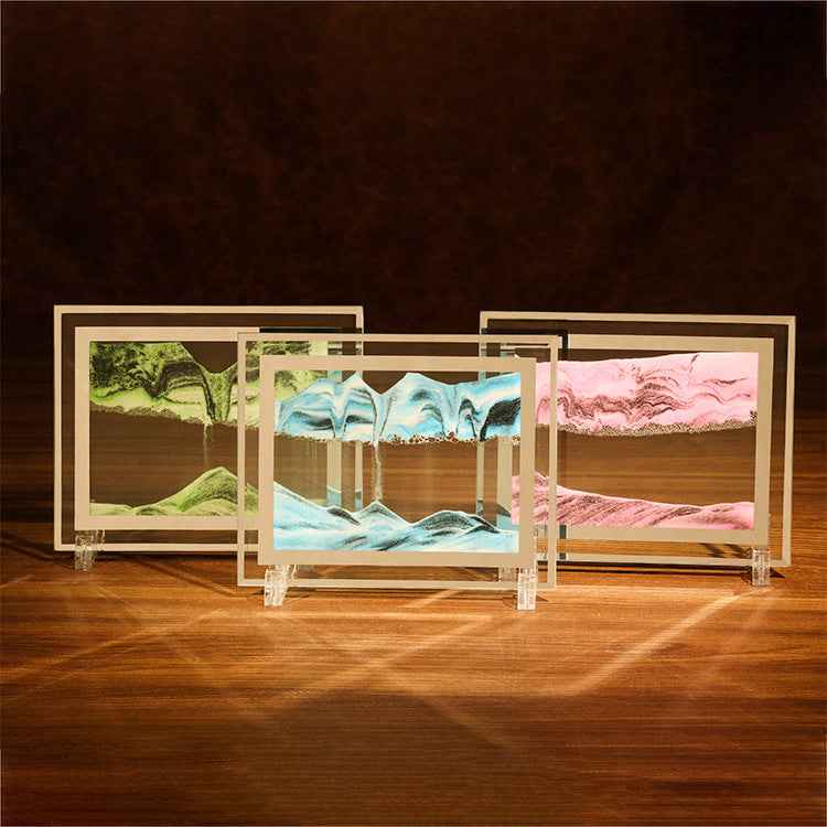 Landscape Quicksand Painting Glass Craft Printing Ornaments
