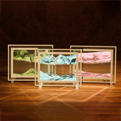 Landscape Quicksand Painting Glass Craft Printing Ornaments