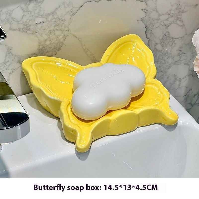 Dolphin Drain Soap Box Ceramic Household Punch-free Toilet