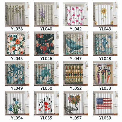 Decorative Shower Curtain For Sanitary Partition