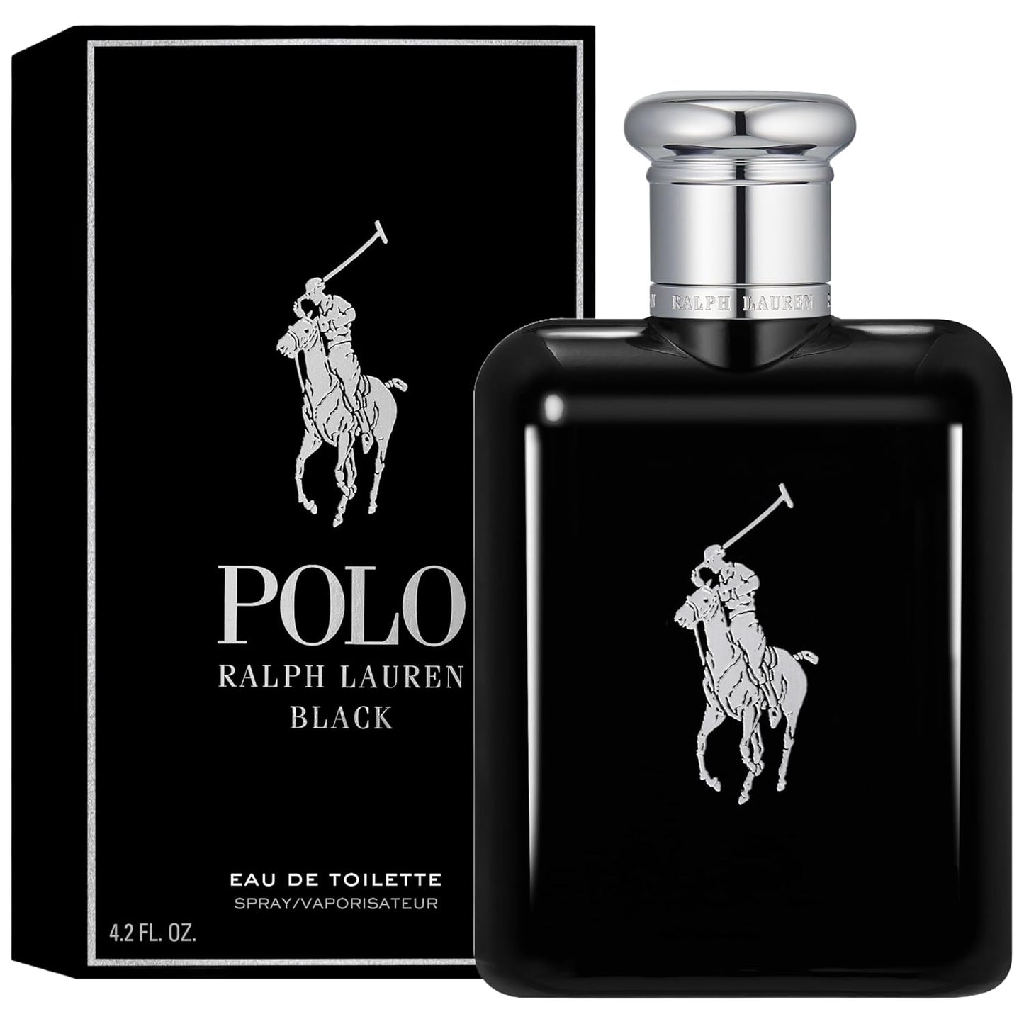 Ralph Lauren Polo Black Men's Eau De Toilette Spray 4.2 oz