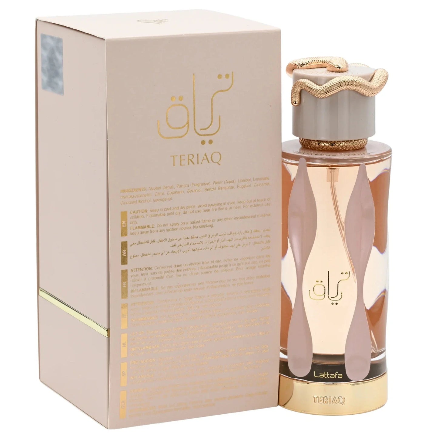 Teriaq by Lattafa Perfume for Unisex EDP 3.4 oz