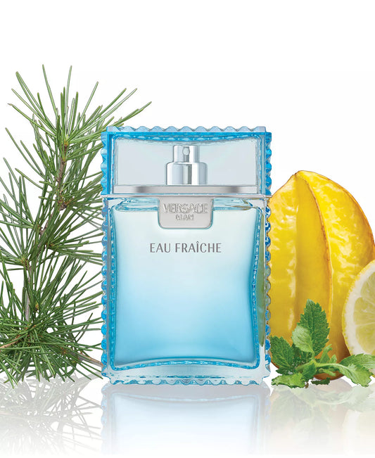 Versace Eau Fraiche Eau de Toilette for Men 3.4 oz Fresh Citrus Aquatic