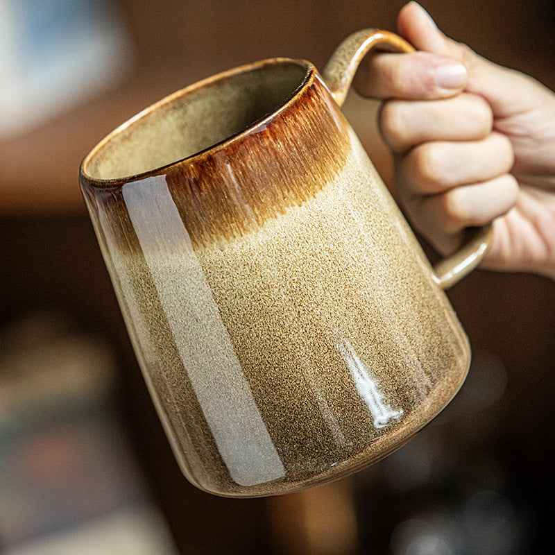 Retro Kiln Baked Mug Large Capacity Ceramic Cup