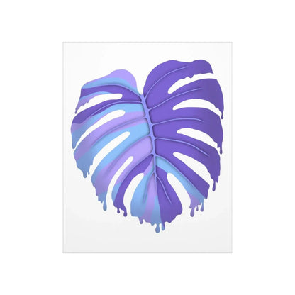 Purple Melting Monstera Botanical Print – Unframed Wall Art
