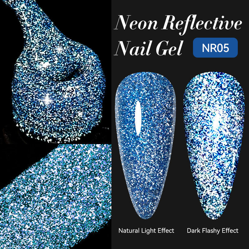 Nail Art Fluorescent Crushed Diamond Gel Polish