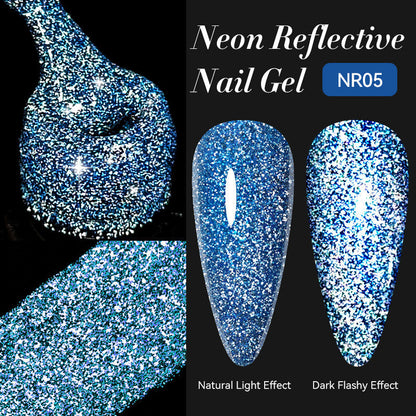 Nail Art Fluorescent Crushed Diamond Gel Polish