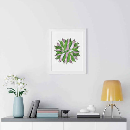 Syngonium Tricolor Pattern Framed Print – Botanical Wall Art