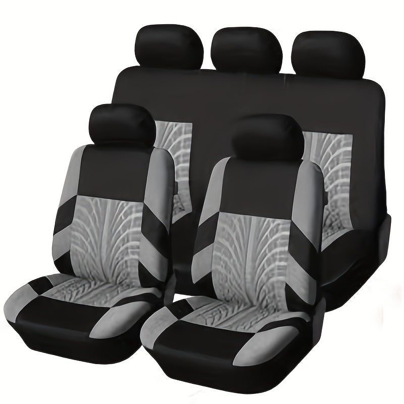 Tire Track Seat Covers Breathable Universal Set of 5