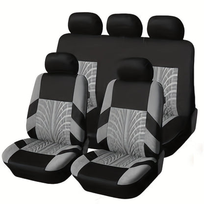 Tire Track Seat Covers Breathable Universal Set of 5