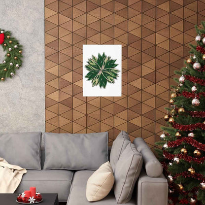 Stromanthe Triostar Botanical Print – Unframed Wall Art