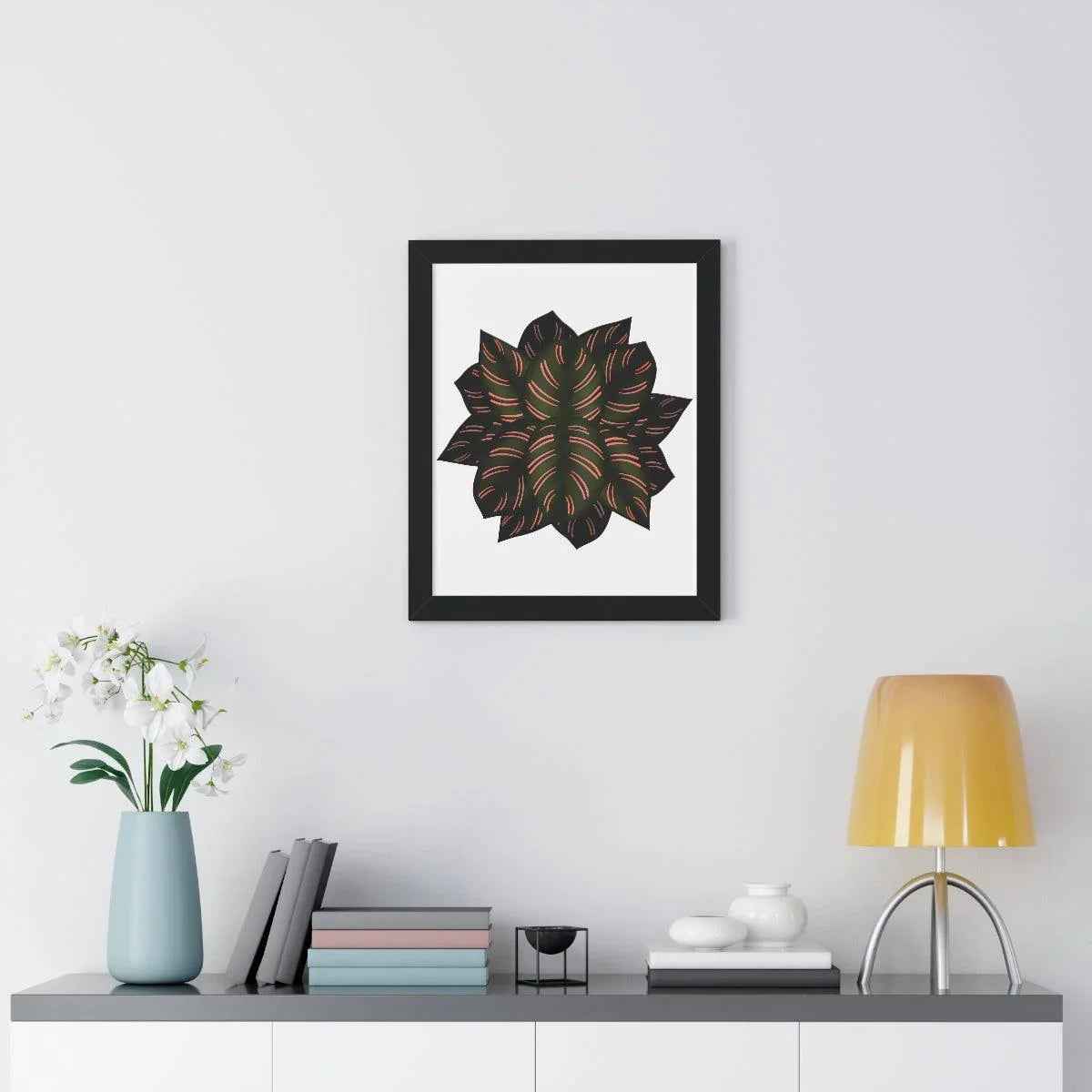 Calathea Pinstripe Framed Print – Botanical Wall Art