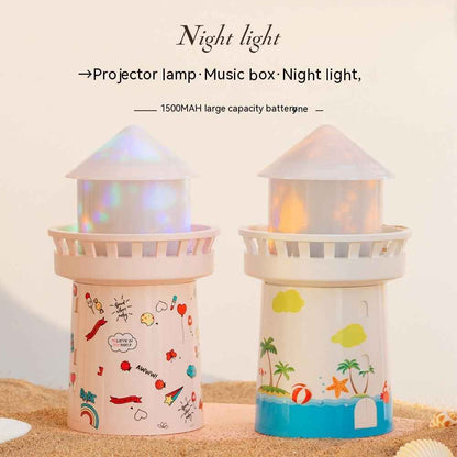 Indoor Watch Lighthouse Modeling Projection Atmosphere Small Night Lamp