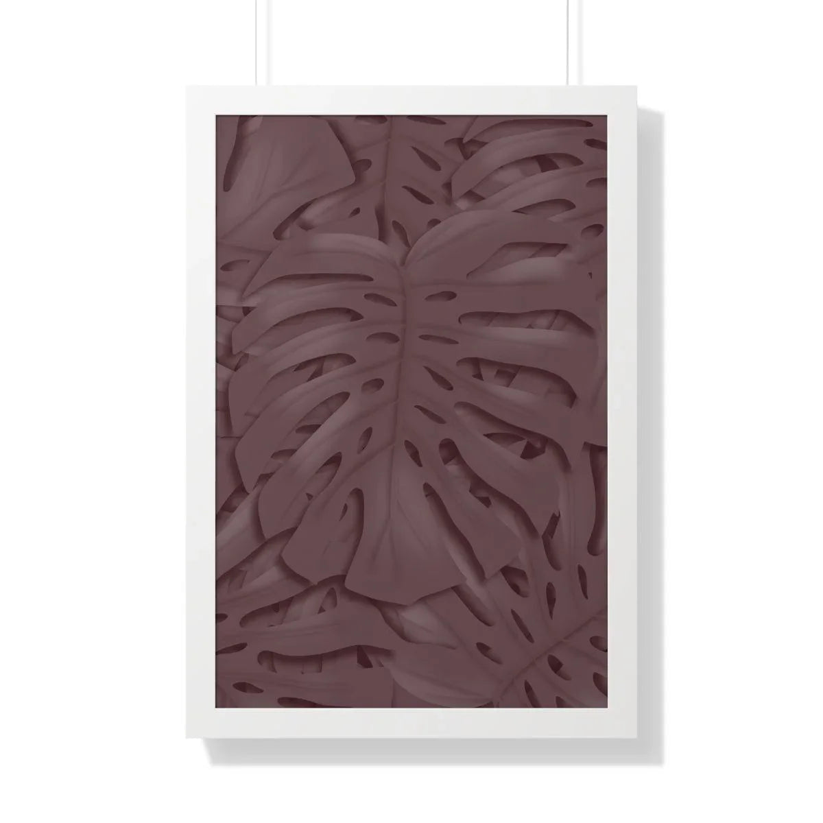 Merlot Monstera Framed Print – Botanical Wall Art