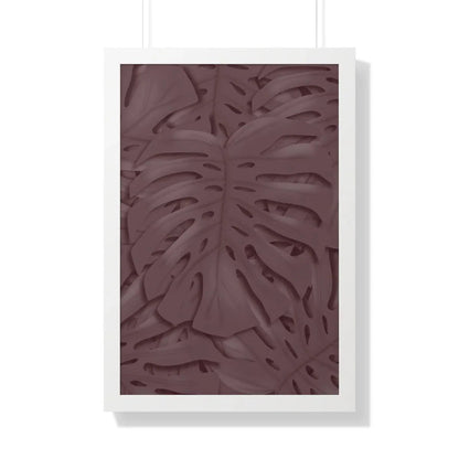 Merlot Monstera Framed Print – Botanical Wall Art