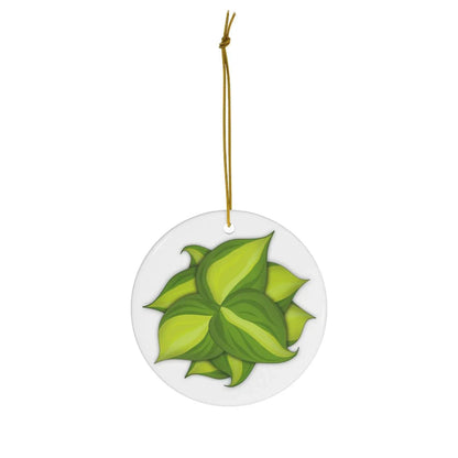 Philodendron Brasil Ceramic Ornament
