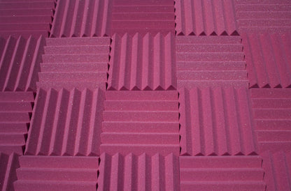 Easy Mount Acoustic Foam Kit - 12x12x2" Acoustic Foam Panels With Adhesive - Wedge Style - 4 Pack
