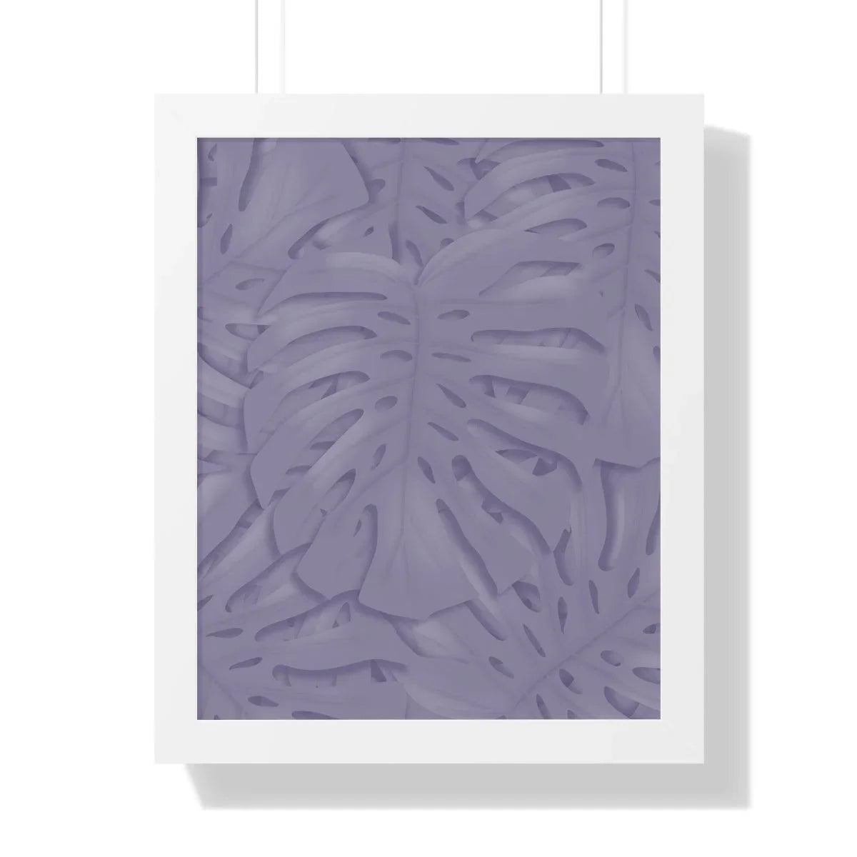 Violet Monstera Framed Print – Botanical Wall Art