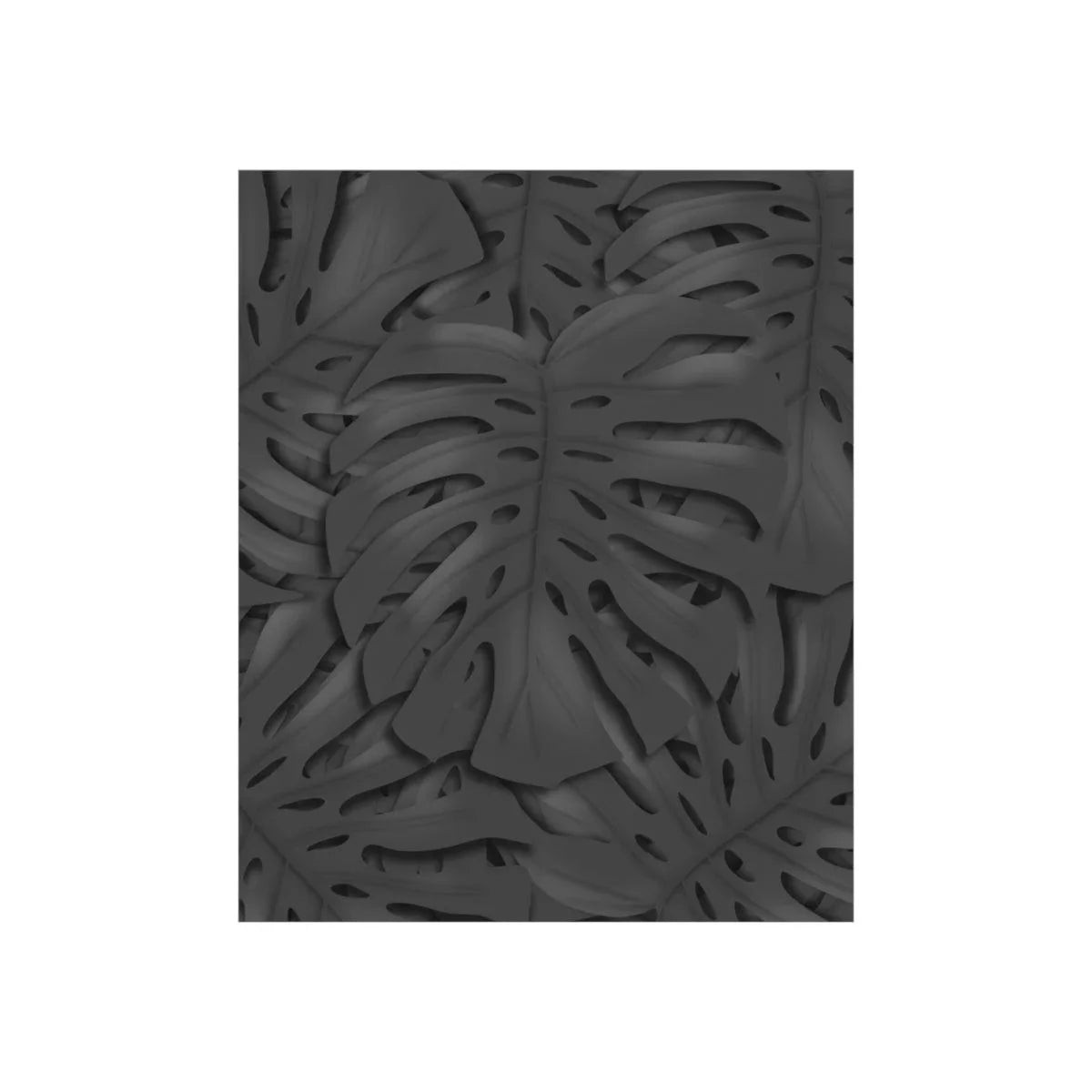 Charcoal Monstera Botanical Print – Unframed Wall Art