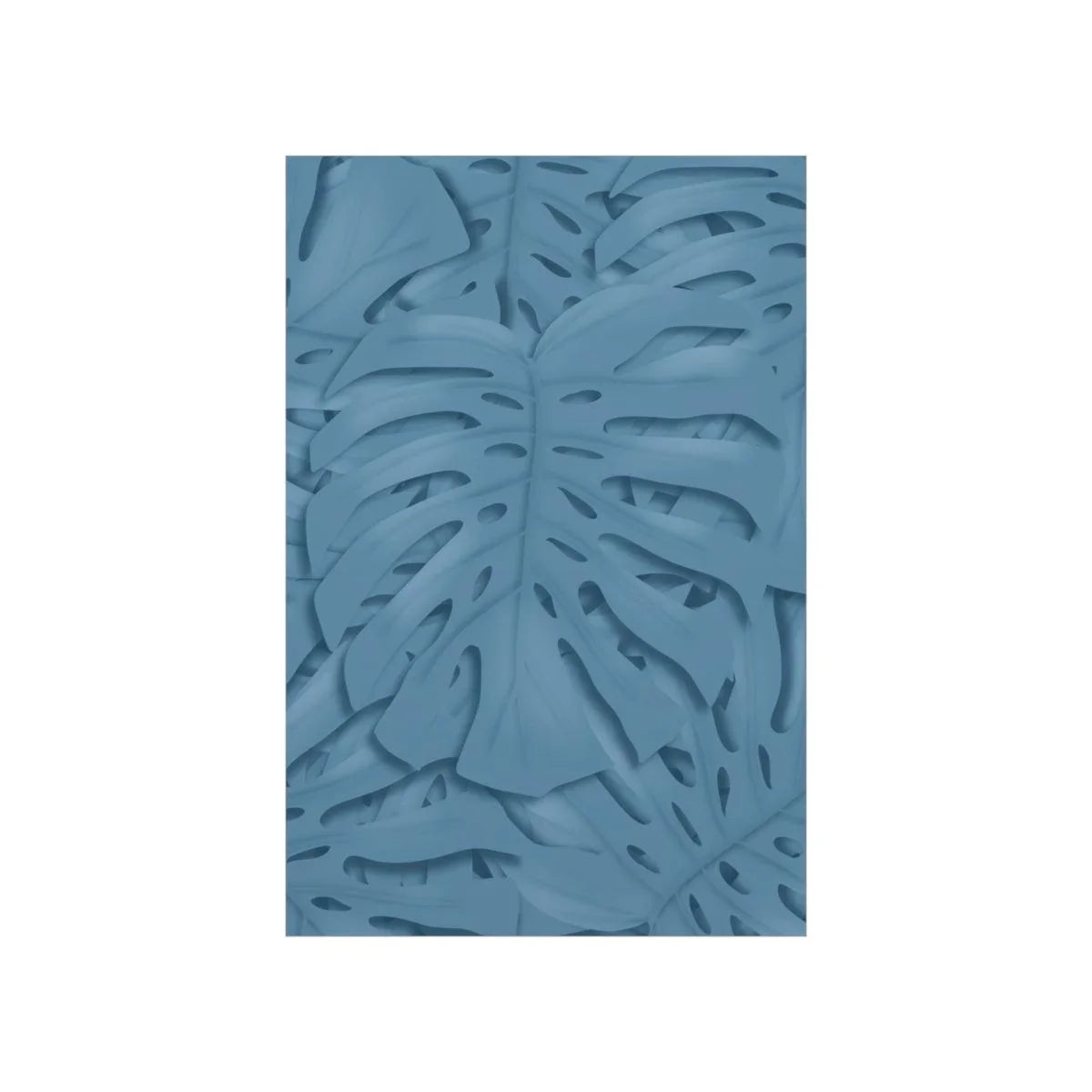 Cerulean Monstera Botanical Print – Unframed Wall Art