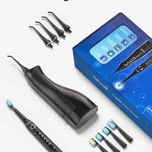 Fairywill FW5020E Water Dental Flosser & Sonic Electric Toothbrush Set - IPX7 Waterproof Portable Oral Care Kit