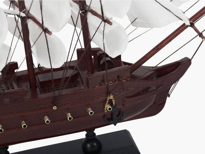 Wooden Captain Kidds Adventure Galley White Sails Model Pirate Ship 12""