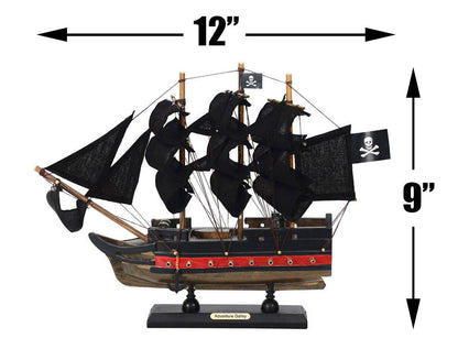 Wooden Captain Kidds Adventure Galley Black Sails Limited Model Pirate Ship 12""