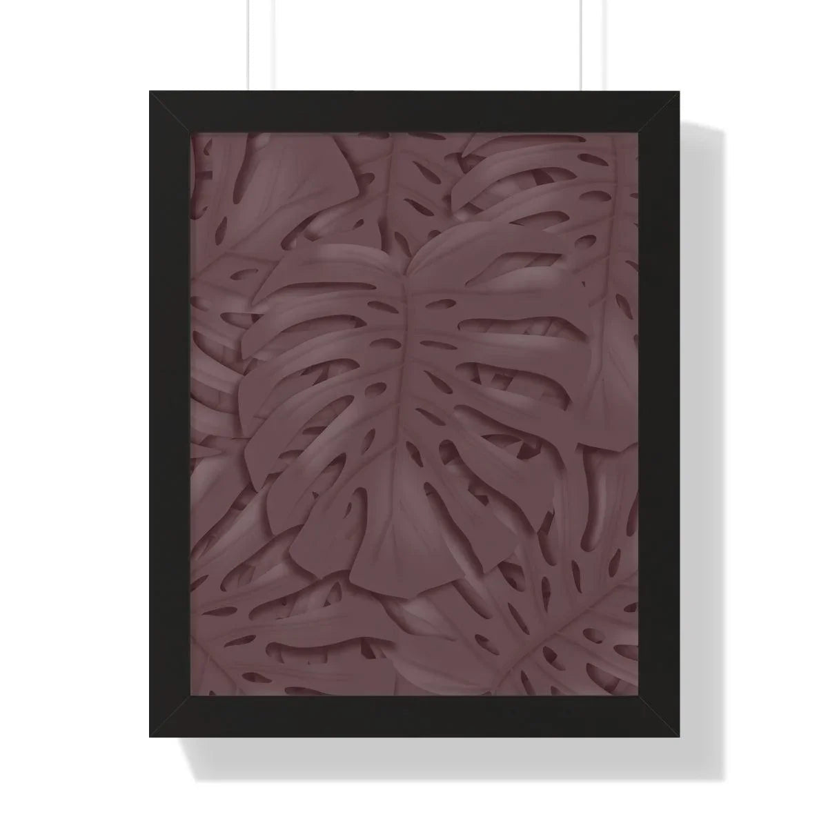 Merlot Monstera Framed Print – Botanical Wall Art