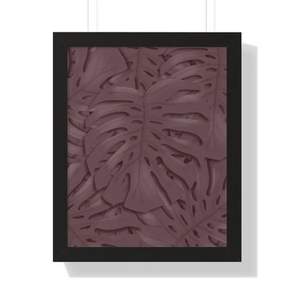 Merlot Monstera Framed Print – Botanical Wall Art