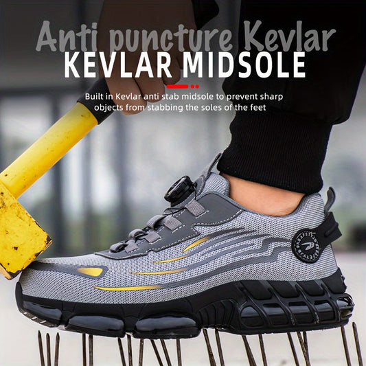 Buttoned Anti-Crush, Anti-Puncture, Comfortable, Breathable And Protective Safety Shoes
