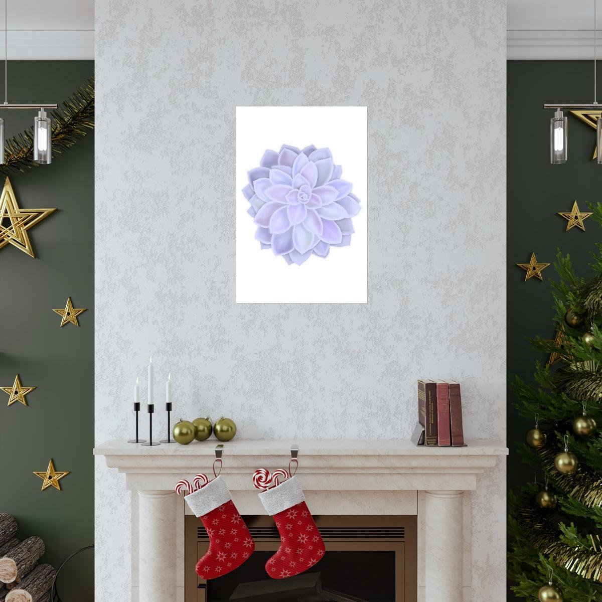 Graptopetalum Murasaki Succulent Botanical Print – Unframed Wall Art
