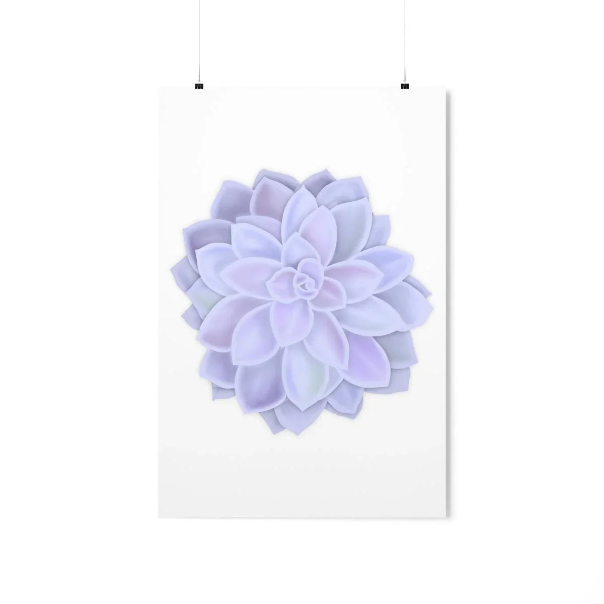 Graptopetalum Murasaki Succulent Botanical Print – Unframed Wall Art