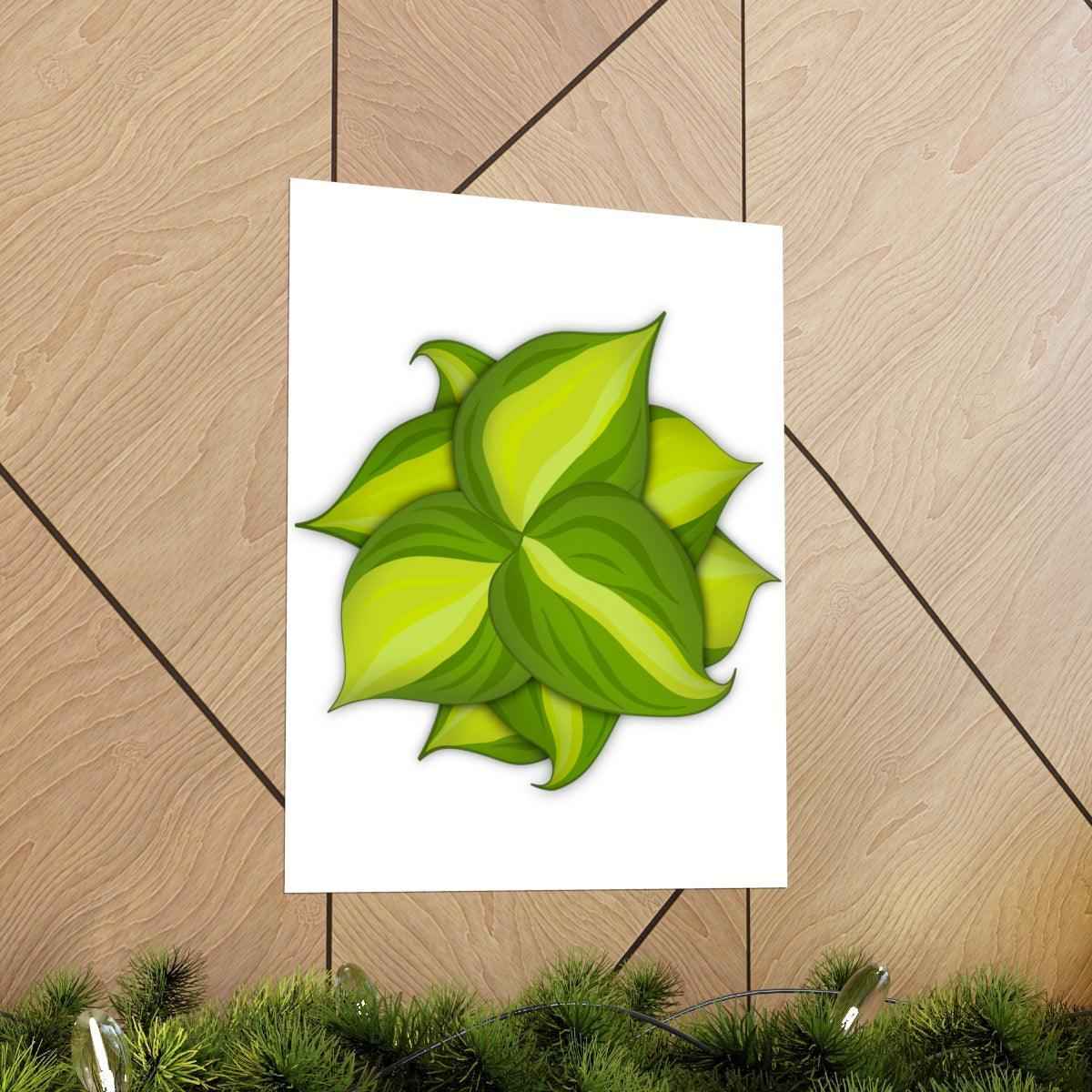 Philodendron Brasil Botanical Print – Unframed Wall Art