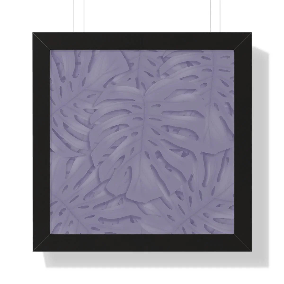 Violet Monstera Framed Print – Botanical Wall Art