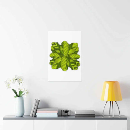 Calathea Yellow Fusion Botanical Print – Unframed Wall Art