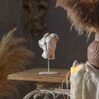 Creative Half-body Sculpture Ornament Desktop ABS Themed Plaster Figurine Home Decor