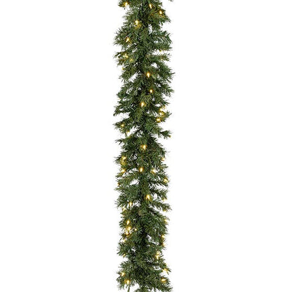 Lighted Aspen Spruce Garland - 9 ft. x 10 in.
