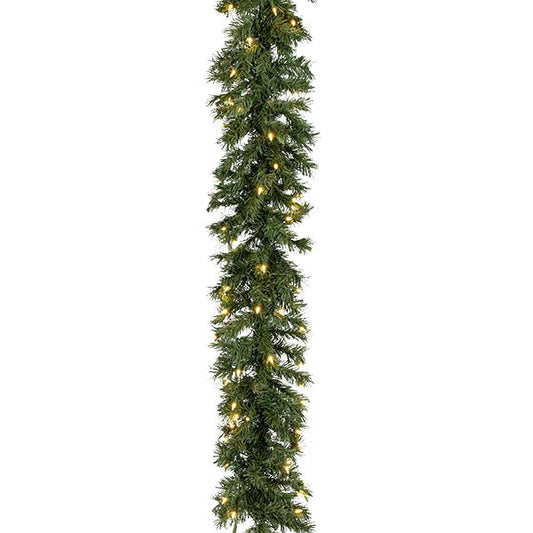 Lighted Aspen Spruce Garland - 9 ft. x 10 in.