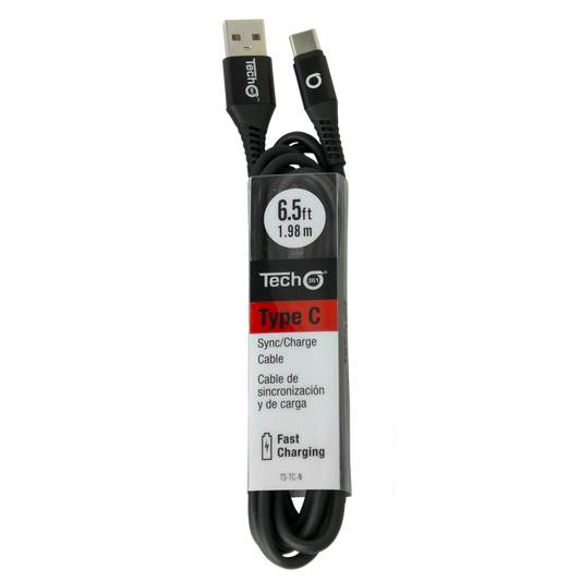 USB Type-C 6.5 foot Sync/Charge Cable - Black